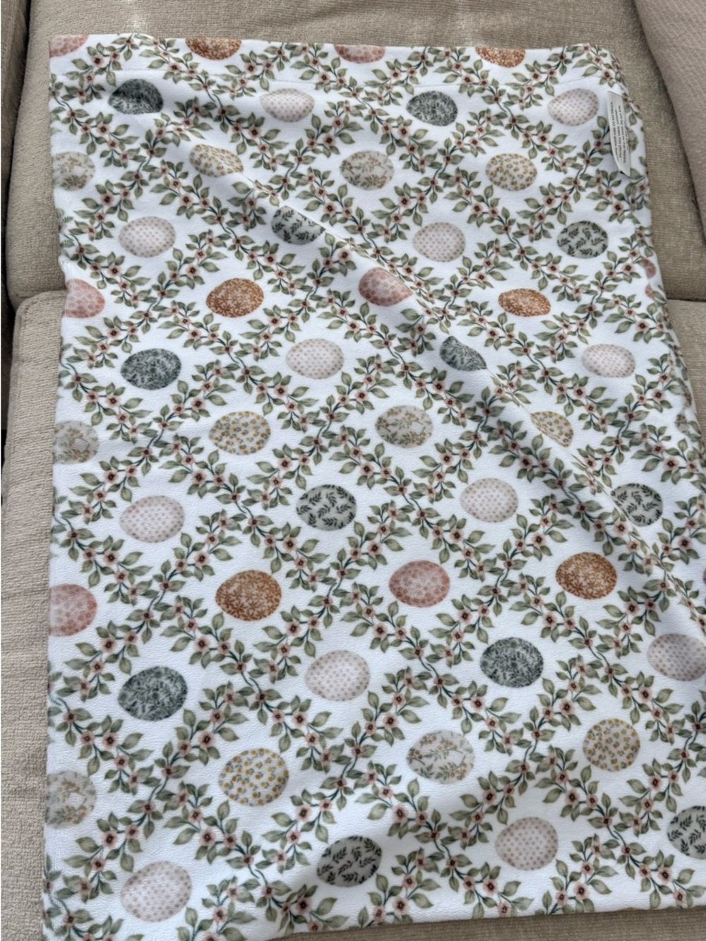 Minky blanket Easter pillowcase